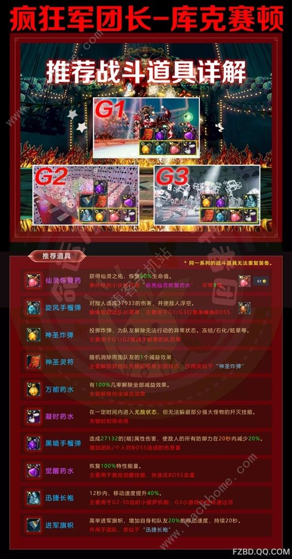 命运方舟疯狂军团长本战斗道具怎么选1