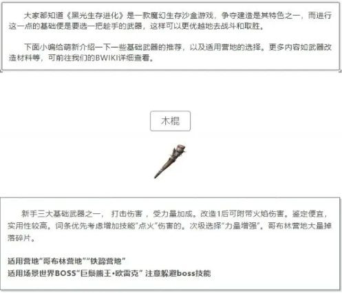 黑光生存进化武器哪个好1