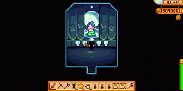 星露谷物语夜市美人鱼怎么敲击1