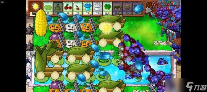 《植物大战僵尸》无限生存8炮流阵型攻略1