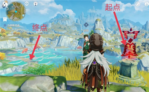 原神飞行挑战微风与飞鸟任务怎么做4