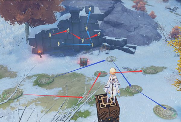 原神雪山踩地板解密顺序是什么2