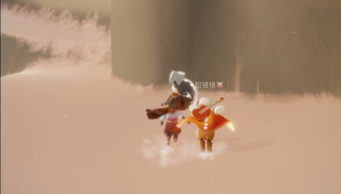 光遇峡谷中间那个先祖怎么点2