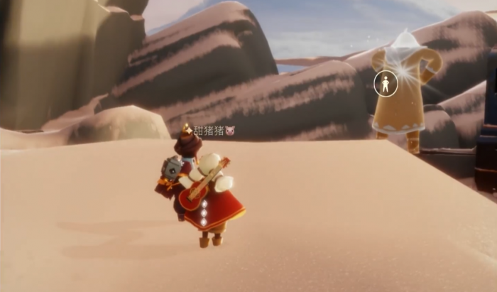 光遇峡谷中间那个先祖怎么点3