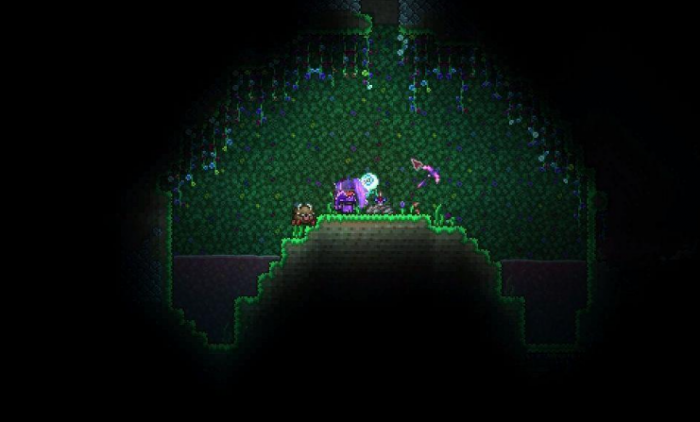 泰拉瑞亚怎么快速找到剑冢1