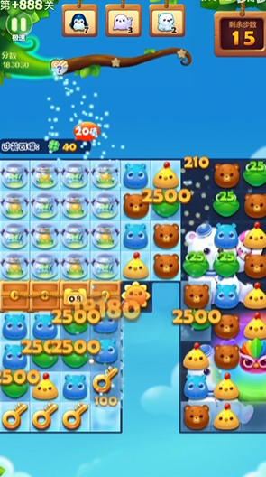 开心消消乐精英关888关怎么过3