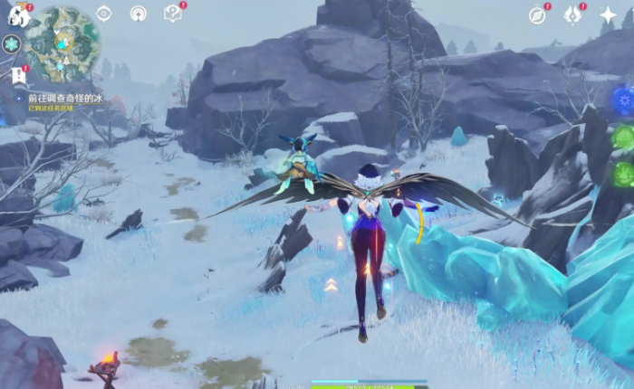 原神雪山覆雪之路的巨大冰怎么化1