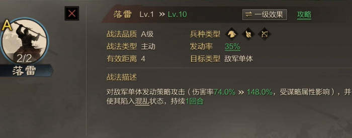 率土之滨击落最简单的战法配什么1