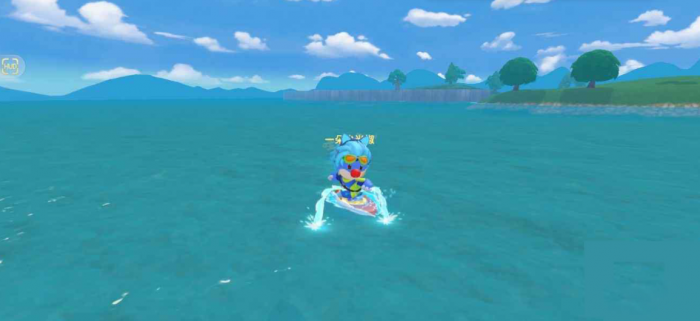 摩尔庄园手游怎么站在水上1