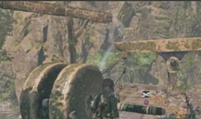 古墓丽影怎么让水流转动轮子2