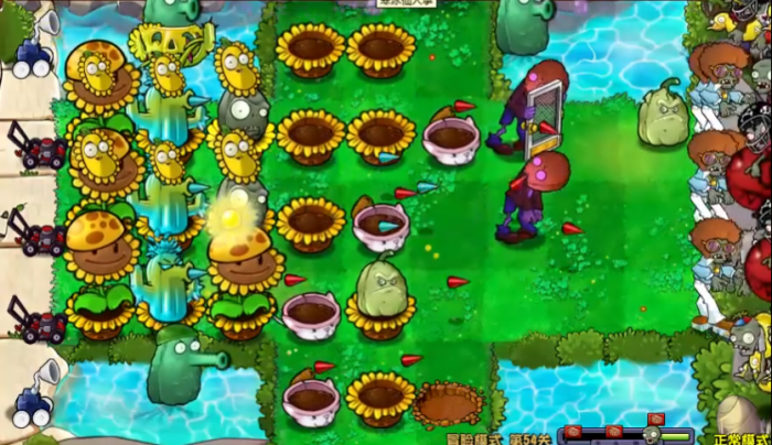 植物大战僵尸54怎么过1