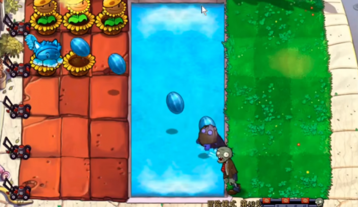 植物大战僵尸43怎么过1